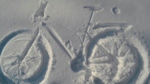 Fatbike snow angel