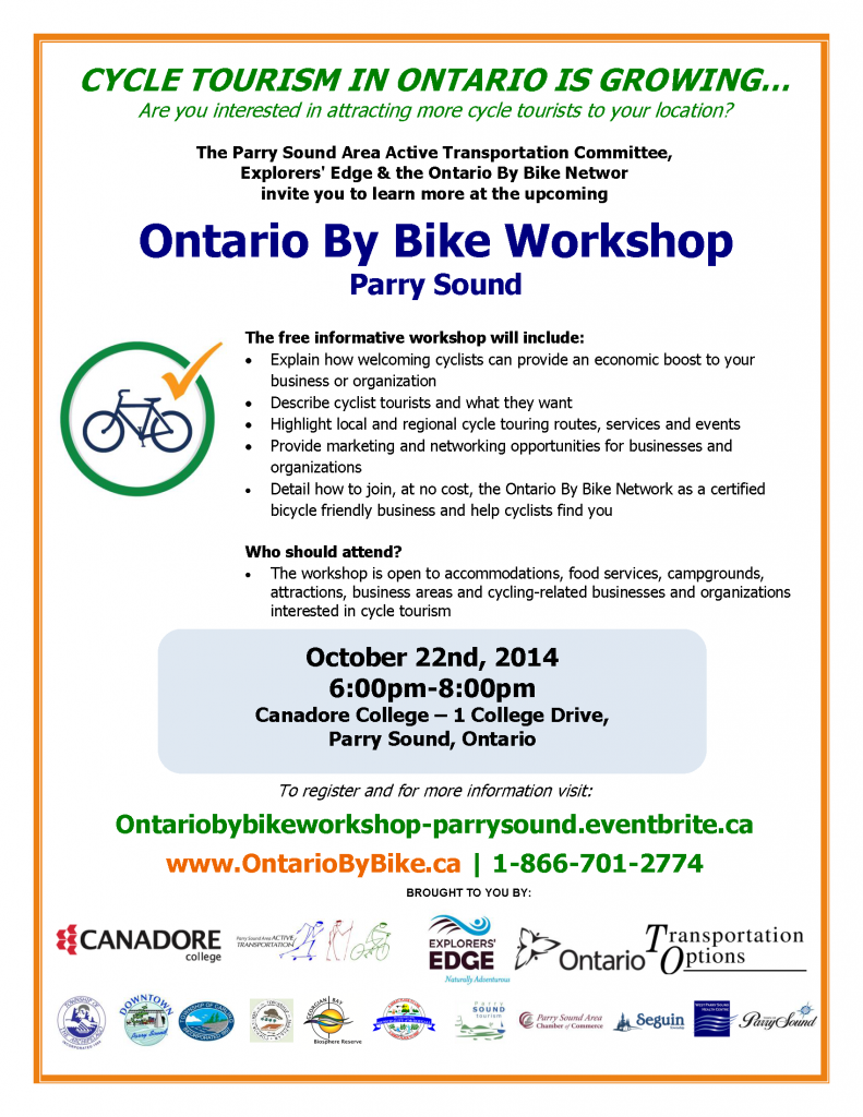 Ontario By Bike Workshop -  Parry Sound Poster - Final - v2